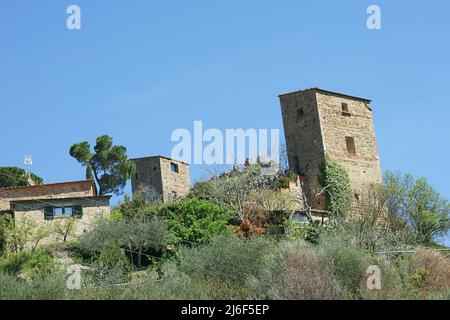 Monticchiello, Toskana, Italien, Stockfoto