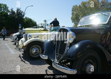 Oldtimer vor dem historischen Rennen in Posillipo, Neapel, Italien 2022 - Circuito storico Posillipo - Balilla Fiat Stockfoto