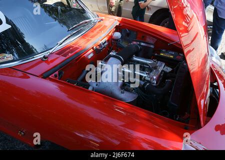 Oldtimer vor dem historischen Rennen in Posillipo, Neapel, Italien 2022 - Circuito storico Posillipo - Motor Stockfoto