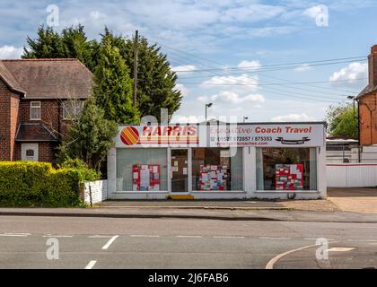 Reisebusunternehmen in Catshill, Worcestershire, England. Stockfoto