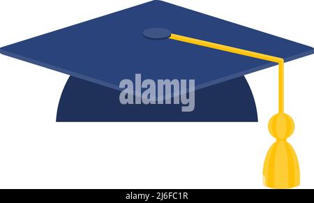 Schwarzes Logo mit Graduierung. Hochschulabschluss mit Diplom. Stock Vektor
