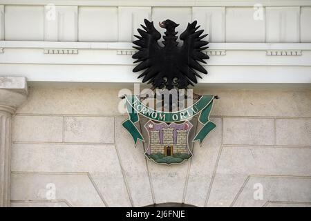 Black Eagle Apotheke in Zagreb Stockfoto