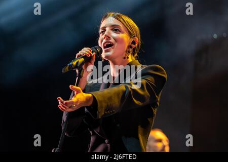 Der italienische Sänger Antonio Diodato spielt live in der Arena di Verona 19.. september 2021 für seine Tour 'L'Arena' Stockfoto