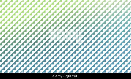 Muster aus bunten und weißen geneigten Dreiecken wie Treppen. Abstrakter, geometrischer Hintergrund im Vollformat in einer auflösung von 4K. Speicherplatz kopieren. Stockfoto