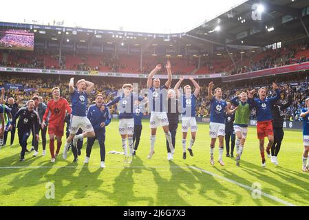 Oslo, Norwegen. 01., Mai 2022. Die Spieler von Molde feiern den Sieg des Norwegischen Pokalfinales, des NM Menn Finales, zwischen Bodoe/Glimt und Molde im Ullevaal Stadion in Oslo. (Foto: Gonzales Photo - Jan-Erik Eriksen). Kredit: Gonzales Foto/Alamy Live Nachrichten Stockfoto