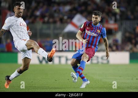 Jordi Alba (18 FC Barcelona) beim LaLiga Santander Spiel zwischen Barcelona und Mallorca im Camp Nou Stadion in Barcelona, Spanien. Rafa Huerta/SPP Stockfoto