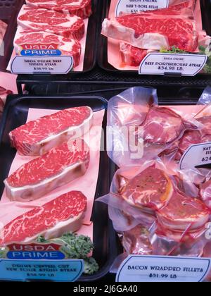 Beef Cuts wird zum Verkauf angeboten Stockfoto