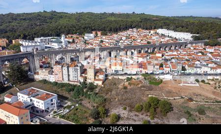 Águas Livres Aqueduct oder Aqueduto das Águas Livres, Lissabon, Portugal Stockfoto