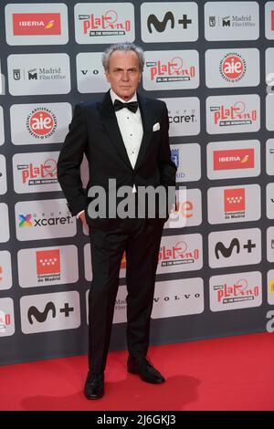 1. Mai 2022, Madrid, Madrid, Spanien: Jose Coronado nimmt am 1. Mai 2022 an den Platino Awards 2022 - Roter Teppich im Palacio Municipal de Congresos in Madrid, Spanien Teil (Bildnachweis: © Jack Abuin/ZUMA Press Wire) Stockfoto