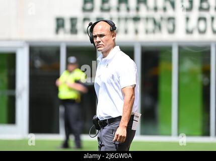 April 23 2022: Baylor trägt Cheftrainer Dave Aranda während des NCAA Spring Scrimmage Football-Spiels im McLane Stadium in Waco, Texas. Matthew Lynch/CSM Stockfoto