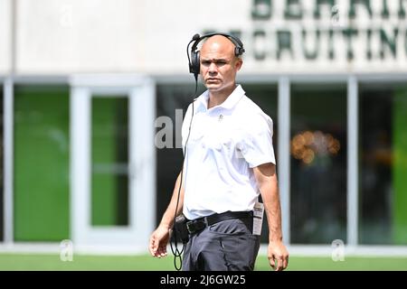 April 23 2022: Baylor trägt Cheftrainer Dave Aranda während des NCAA Spring Scrimmage Football-Spiels im McLane Stadium in Waco, Texas. Matthew Lynch/CSM Stockfoto