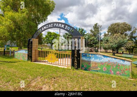 Delungra Anzac Park, datiert 2015, in Delungra, Nord-New South wales, australien Stockfoto