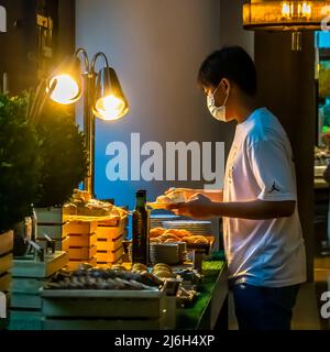 Colony Restaurant im Ritz-Carlton, Millenia Singapur. Stockfoto