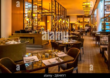 Colony Restaurant im Ritz-Carlton, Millenia Singapur. Stockfoto