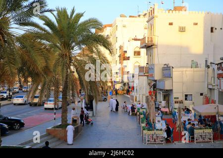 März 15 2022 - Maskat, Oman, Mittlerer Osten: Blick auf die Küste des Distrikts Muttrah Stockfoto