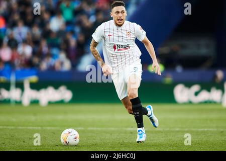 21.. April 2022; Estadio Ciutat de Valencia, Valencia, Spanien; La Liga Santander, Levante UD gegen den FC Sevilla; Lucas Ocampos vom FC Sevilla Stockfoto