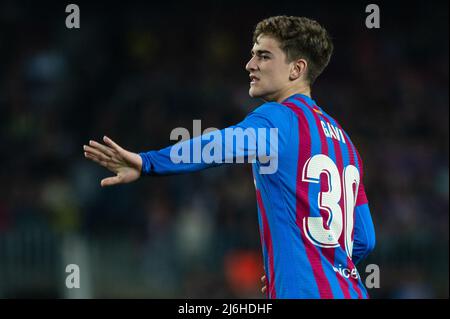 Barcelona, Spanien. 01.. Mai 2022. Gavi vom FC Barcelona während des Liga-Spiels zwischen dem FC Barcelona und der RCD Mallorca im Camp Nou in Barcelona, Spanien. Bild: DAX Images/Alamy Live News Stockfoto