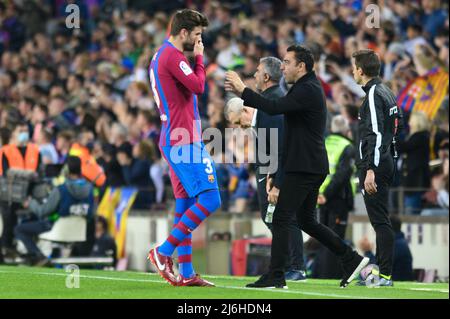 Barcelona, Spanien. 01.. Mai 2022. <B3 während des Liga-Spiels zwischen dem FC Barcelona und der RCD Mallorca im Camp Nou in Barcelona, Spanien. Bild: DAX Images/Alamy Live News Stockfoto