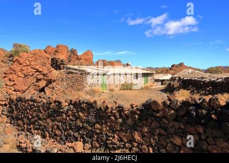 Ehemaliges Sanatorium in den canadas von teneriffa, im Nationalpark teide Vulkan Stockfoto