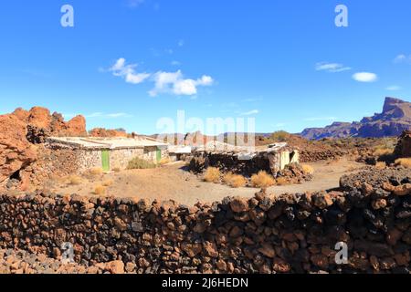 Ehemaliges Sanatorium in den canadas von teneriffa, im Nationalpark teide Vulkan Stockfoto