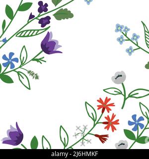 Blumen Vektor dekorativ einfachen Hintergrund Stock Vektor