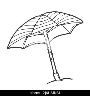 doodle Symbol. Sonnenschirm. vektor-Illustration Stock Vektor