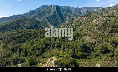 Blick auf die Ausläufer der sierra blanca in der Gemeinde Marbella, Spanien Stockfoto