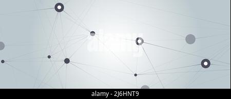 Abstrakter Hintergrund mit molekularen Strukturen. Moleküle, DNA, Gentechnik. Biologiekonzept. Vektor EPS10 Stock Vektor