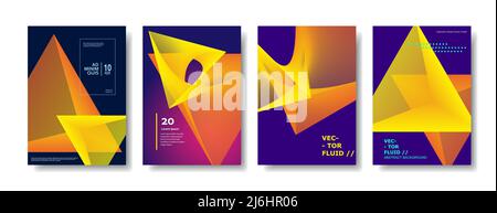 Minimale Vektorabdeckungen. Kühle Halbtonverläufe. Vorlage für zukünftige Poster Stock Vektor