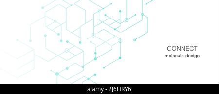 Abstraktes Design von Molekülen. Vektorgrafik Stock Vektor