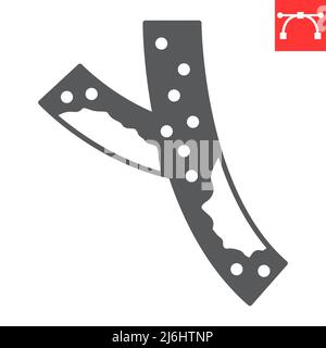 Blutgefäß-Glyphen-Symbol, Cholesterin und Vene, Blutgefäß-Vektor-Symbol, Vektorgrafiken, bearbeitbares Schlagzeichen, eps 10. Stock Vektor