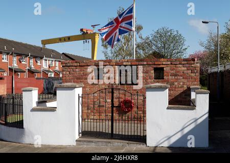 UDA junges paramilitärisches Denkmal von newtown an der unteren newtownards-Straße östlich von belfast, Nordirland Stockfoto