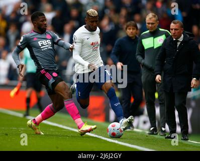 LONDON, England - MAI 01: Emerson Royal von Tottenham Hotspur während der Premier League zwischen Tottenham Hotspur und Leicester City in der Tottenham Hotspur st Stockfoto