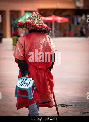 Wasserverkäufer von Marrakesch und Marokko Stockfoto