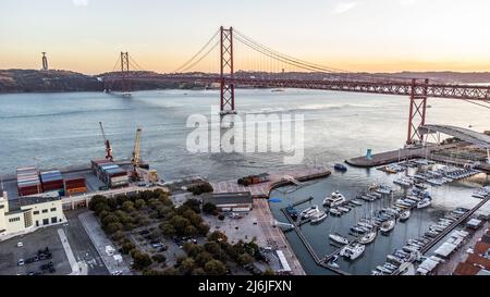Ponte 25 de Abril, Lissabon, Portugal Stockfoto