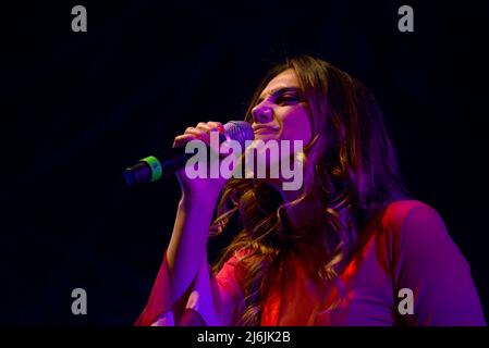 Margherita Vicario, Sängerin während Margherita Vicario schließt ihre TOUR CLUB 2022 am Atlantik in Rom, italienische Sängerin Musikkonzert in Rom, Italien, April 30 2022 Stockfoto