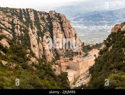 Historisches Kloster Montserrat in den Bergen von Katalonien Spanien Stockfoto