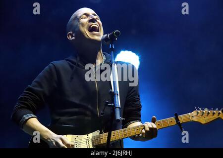 Giovanni Truppi. Während Mai 1. in Taranto, italienische Sängerin Musikkonzert in Taranto, Italien, Mai 01 2022 Stockfoto