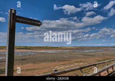 England Coast Path entlang des Flusses Esk, Ravenglass, Lake District, Cumbria Stockfoto