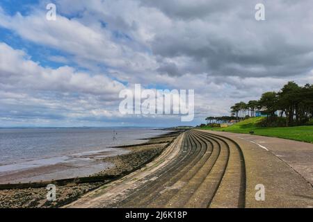 Die Promenade von Silloth, Cumbria Stockfoto