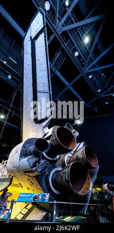 Cape Canaveral, FL - 10 2021. Sep: Das Space Shuttle Atlantis wird im Kennedy Space Center ausgestellt Stockfoto