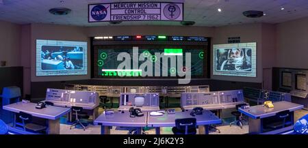 Das Missionskontrollzentrum der Mercury Space Missions Stockfoto