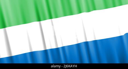 Gewellte Vektorflagge von Sierra Leone Stock Vektor