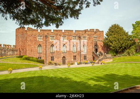 Shrewsbury Castle and Grounds in der Shropshire County Stadt Shrewsbury England Stockfoto