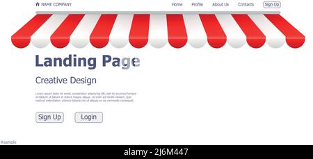 Design Konzept Online-Shop Landing Page Website - Vektor-Illustration Stock Vektor