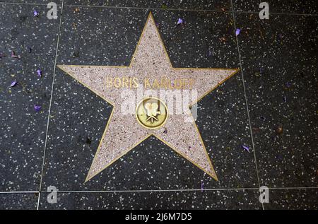 Los Angeles, California, USA 25.. April 2022 Darsteller Boris Karloff's Star auf dem Hollywood Walk of Fame am 25. April 2022 in Los Angeles, Kalifornien, USA. Foto von Barry King/Alamy Stockfoto Stockfoto