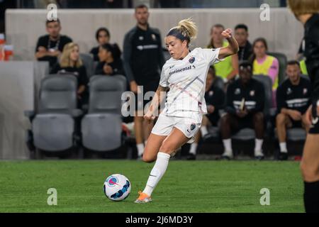 North Carolina Courage Mittelfeldspieler Denise O’Sullivan (8) während eines NWSL-Spiels gegen den Angel City FC, Freitag, 29. April 2022, in der Banc of Californ Stockfoto