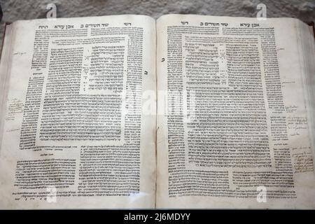 Italien Emilia Romagna Bertinoro: Interfaith Museum: Ketuvim (Venedig 1618) Stockfoto