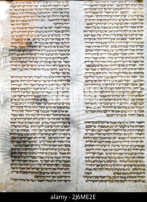 Italien Emilia Romagna Bertinoro: Interfaith Museum: Hebräischer Text Stockfoto