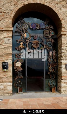 Italien Emilia Romagna Bertinoro: Interfaith Museum: Detail des Portals Stockfoto